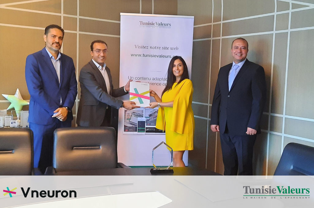 Tunisie Valeurs a signé aujourd’hui un partenariat avec Vneuron, acteur majeur dans le domaine de la transformation digitale et la distribution des services de confiance numérique en Tunisie et sur les régions Afrique et Moyen Orient