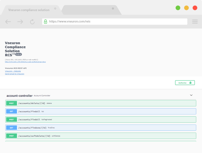 ell documented API for smooth integration