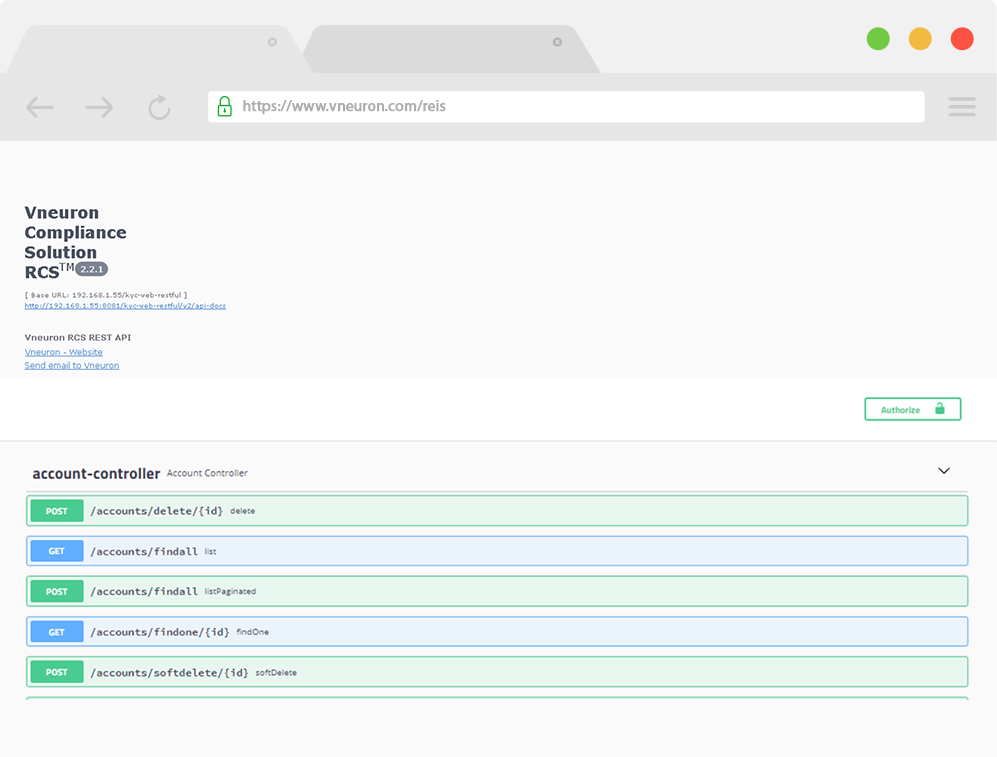ell documented API for smooth integration