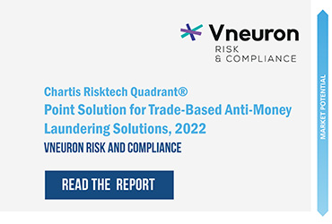 Vneuron ranked as a point solution in the Trade-Based Anti-Money Laundering Chartis Quadrant 2022
